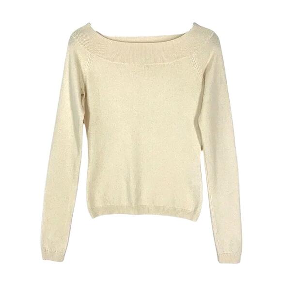 Banana Republic 100% Cashmere Boat Neck Lightweight Sweater - Picture 1 of 4